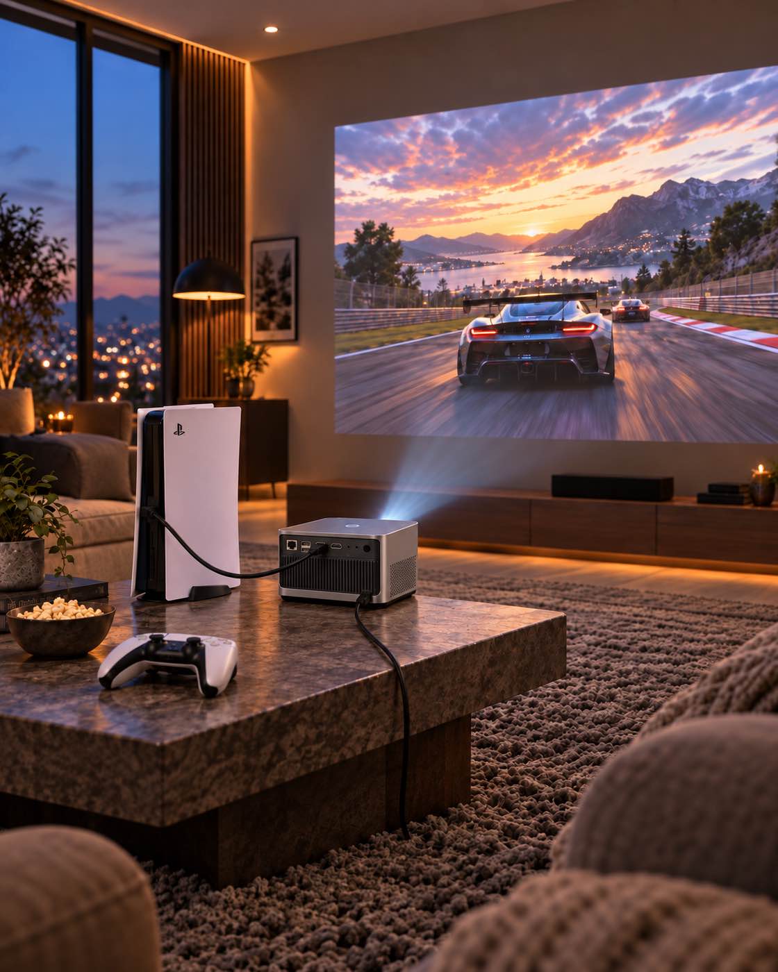 Projektorland Grand Cinema – 4K-kompatibel, Full HD 1080p, 580 ANSI-lumen, HDMI och USB