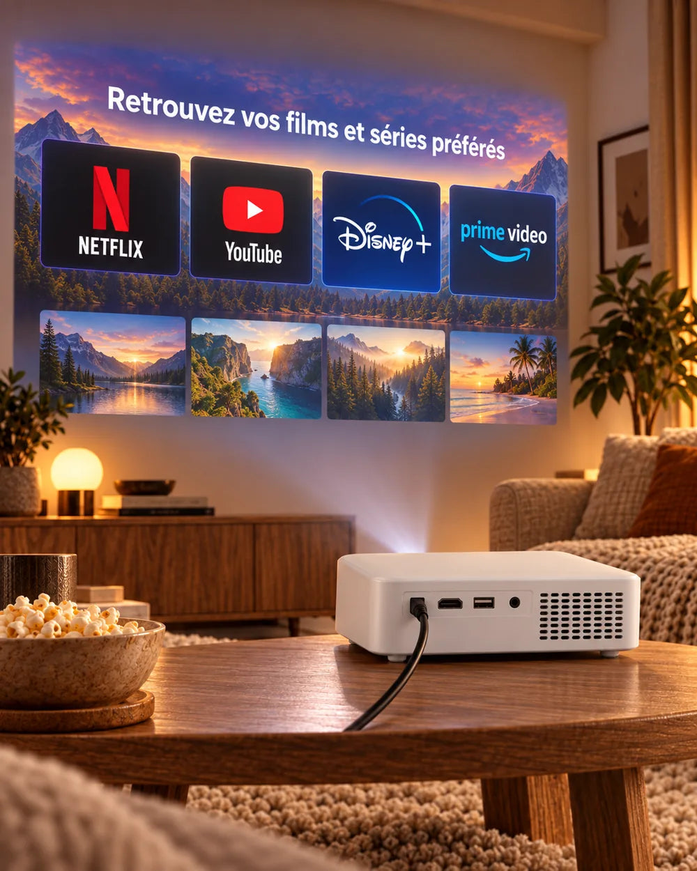 ProjektorLand horizon — films et séries sur grand écran